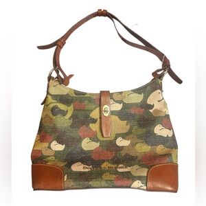 Dooney & Bourke Camouflage Shoulder Bag - Green and Brown
